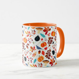 Taza Mug del patrón de hojas de otoño