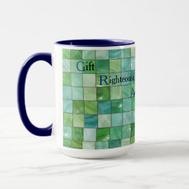 Taza Mug del patrón del patrón de mosaicos verdes de la