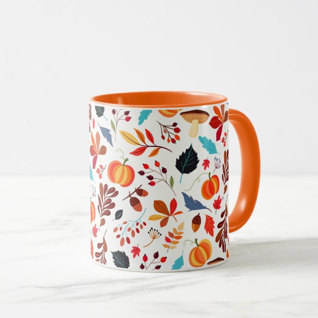 Taza Mug del patrón otoño (Anverso derecho)