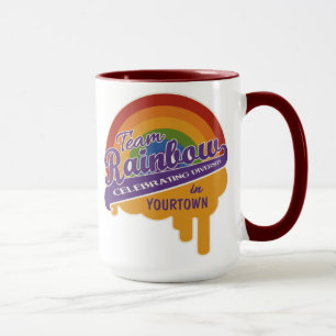Taza Mug del personalizado arcoiris del equipo - elegir