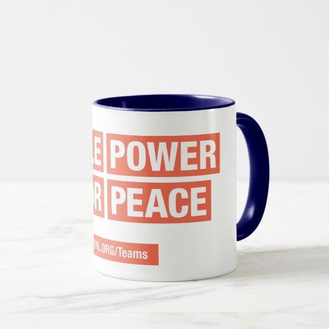 Taza Mug del poder del pueblo por la paz (Anverso derecho)