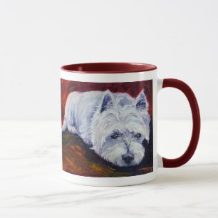 Taza Mug. del territorio blanco de la región montaños