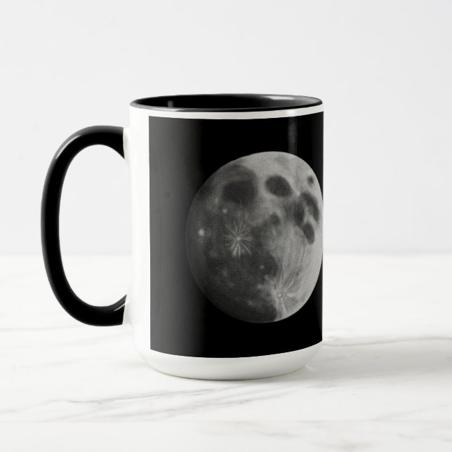Taza Mug digital de luna llena (Izquierda)