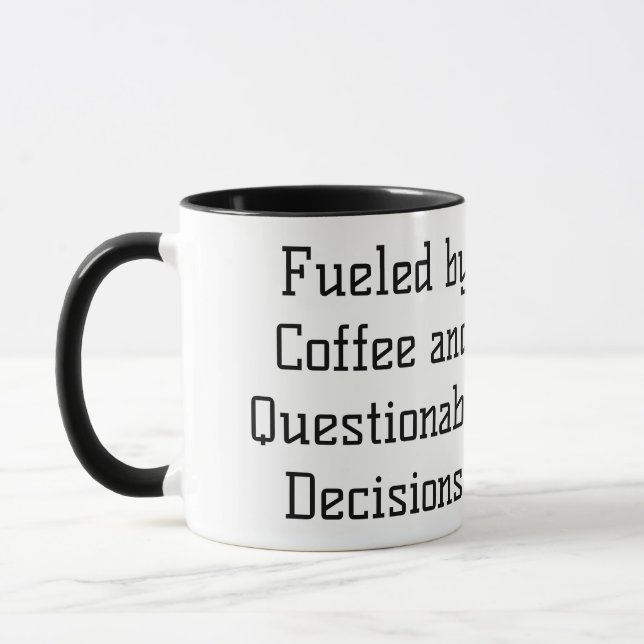 Taza Mug divertida en blanco y negro (Izquierda)
