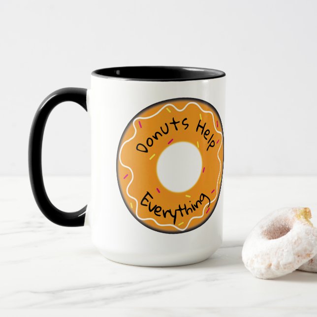 Taza Mug Donuts ayuda a todo (Con donut)