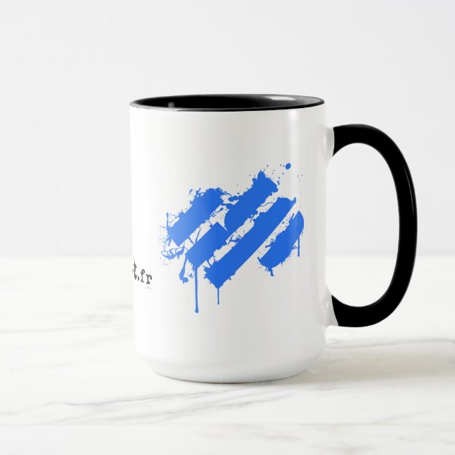 Taza Mug Easysport Black coffee/Blue splatter (Derecha)