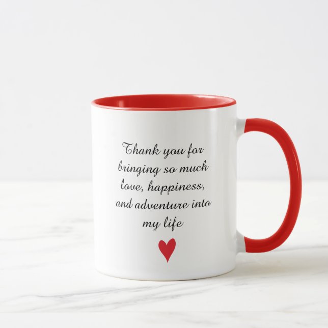 Taza Mug, el día de San Valentín, con patrones de coraz (Derecha)