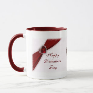 Taza Mug. El día de San Valentín rojo ruby