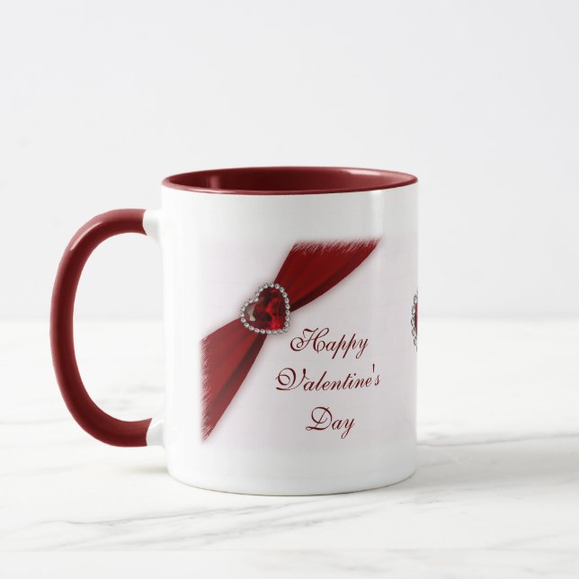 Taza Mug. El día de San Valentín rojo ruby (Izquierda)