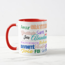 Taza Mug Élégant "Amour - Richesse - Succès"