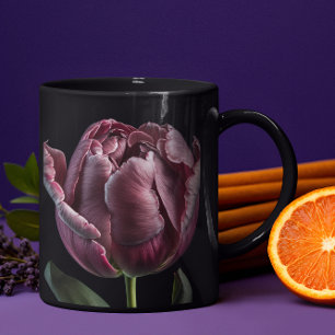 Taza Mug "Elegant Purple Tulip" de 15 ó 18 oz