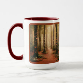 Taza Mug - Escena forestal con corazones