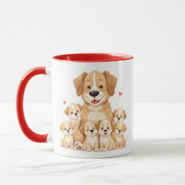 Taza Mug familiar Golden Retriever - Regalo Adorable