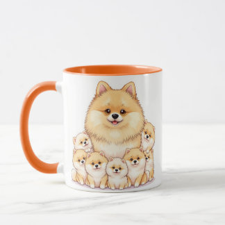Taza Mug familiar pomerania - Perro lindo y esponjoso