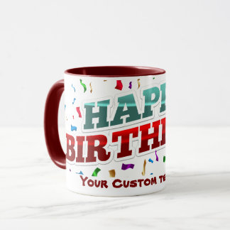 Taza Mug Feliz Cumpleaños Personalizada