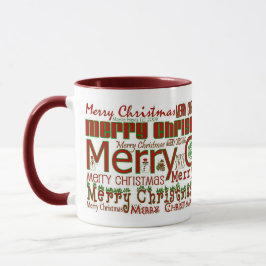 Taza Mug Feliz Navidad - Ringer Rojo