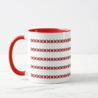 Taza Mug - Formas rojas y negras en las líneas