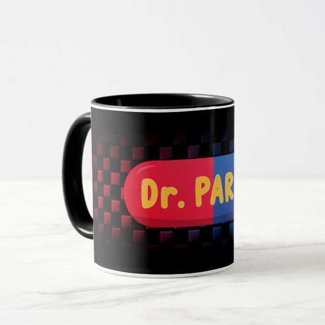 Taza Mug Gélule + Damier dégradé  (Anverso izquierdo)