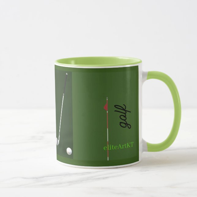 Taza Mug GOLF GREEN 'GOLF CLUBS' de eliteArtKT (Derecha)