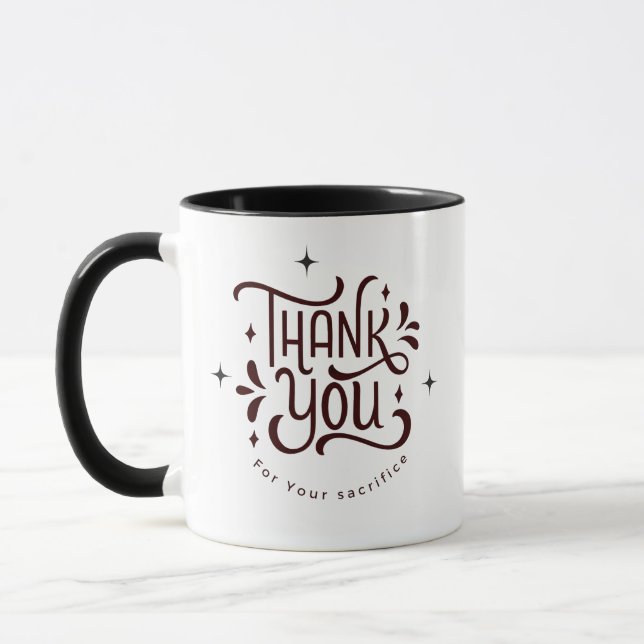 Taza Mug gracias por tu sacrificio (Izquierda)