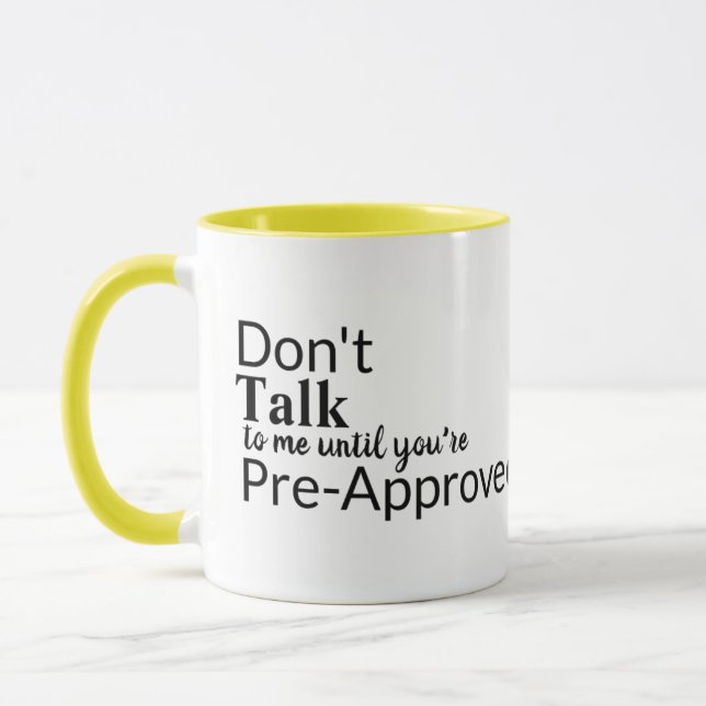 Taza Mug gracioso: No me hables hasta que (Izquierda)