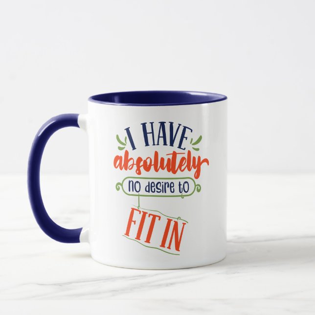 Taza Mug gracioso: "No tengo absolutamente ningún deseo (Izquierda)