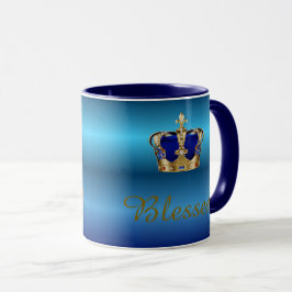 Taza Mug gris real con corona