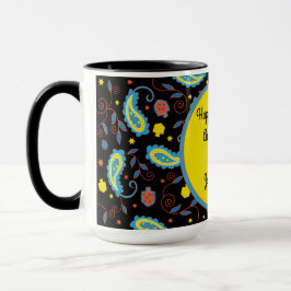 Taza Mug "Hanukkah Paisley Dreidels and Stars"