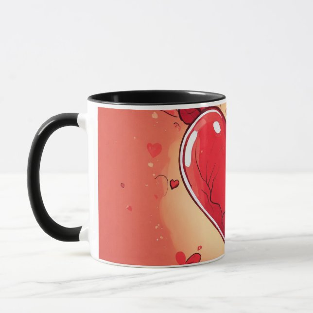 Taza #mug #heart print mug "Love in Every Sip: Heart (Izquierda)