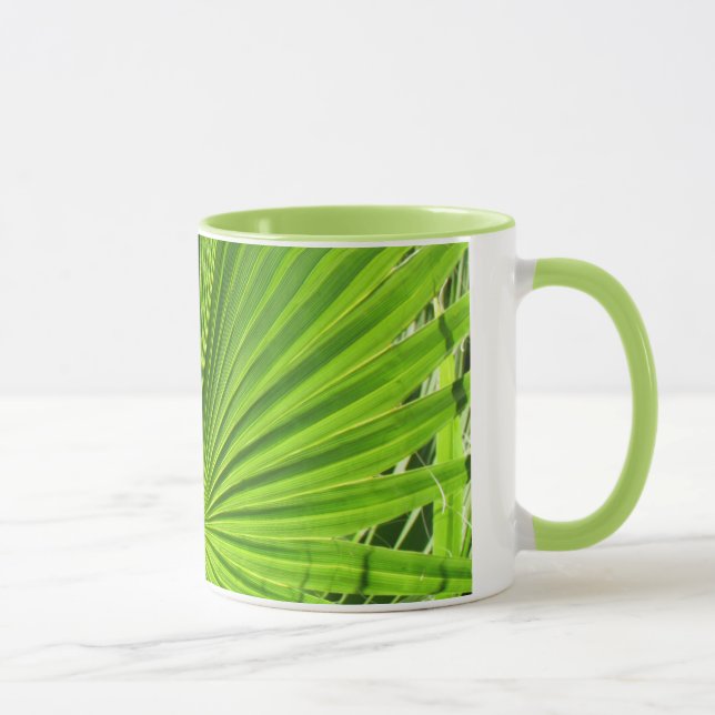 Taza Mug - Hoja de Palma en Luz Solar (Derecha)