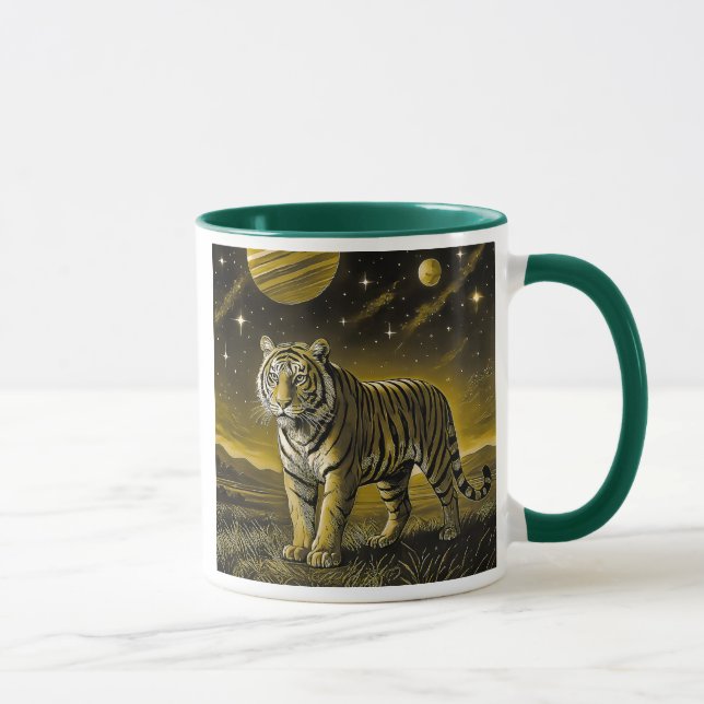 Taza Mug image monochrome tigre puissant.. (Derecha)