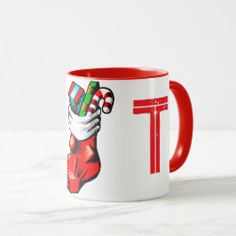Taza Mug inicial de los navidades