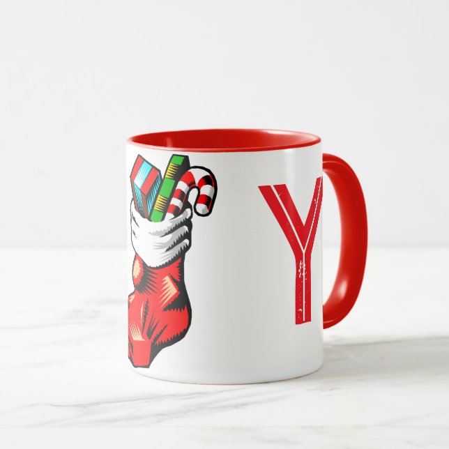 Taza Mug inicial de los navidades (Anverso derecho)