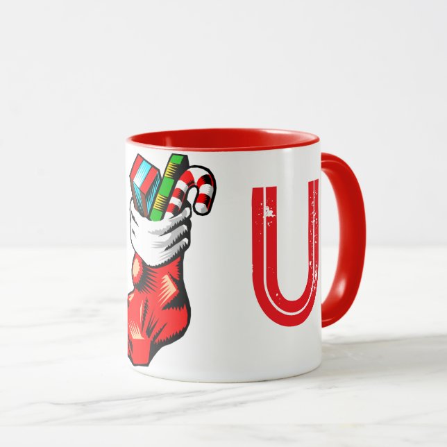 Taza Mug inicial de los navidades (Anverso derecho)