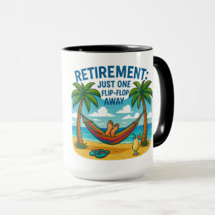 Taza ☕ Mug: "Jubilación: sólo un vuelco por delante"