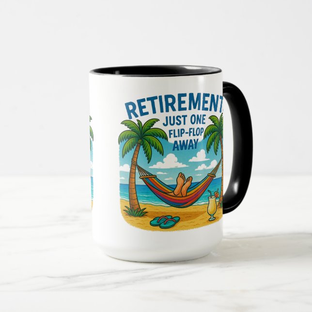 Taza ☕ Mug: "Jubilación: sólo un vuelco por delante" (Anverso derecho)