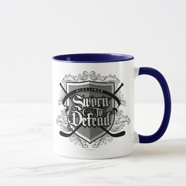 Taza Mug Jurada Para Defender (Defensor Del Hockey) (Derecha)