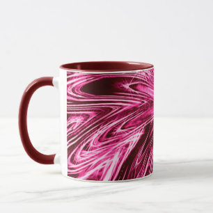 Taza Mug Líneas abstractas de la flor morada