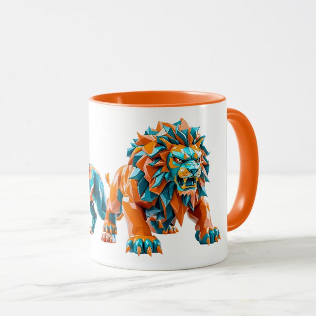 Taza Mug lumineux avec deux lions magnifiques. (Anverso derecho)