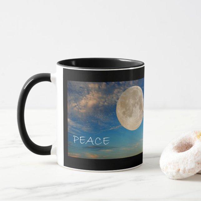 Taza Mug. luna de la paz (Con donut)