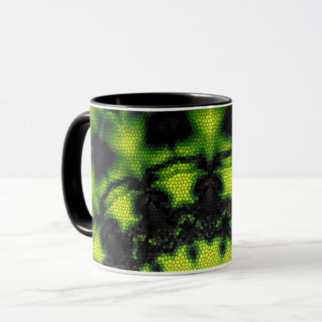 Taza Mug Mandala patrón redondo kaleidoscope retro hipp (Anverso izquierdo)