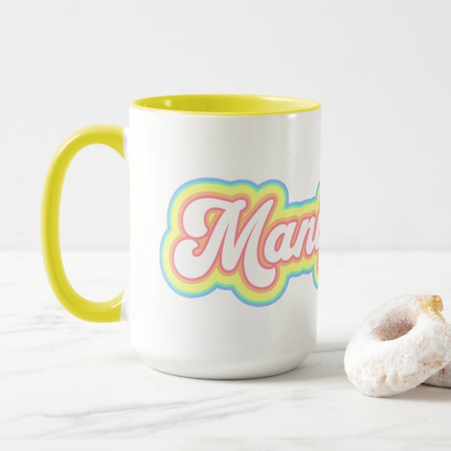 Taza Mug manifiesto, tazón de café manifiesto, jefe (Con donut)