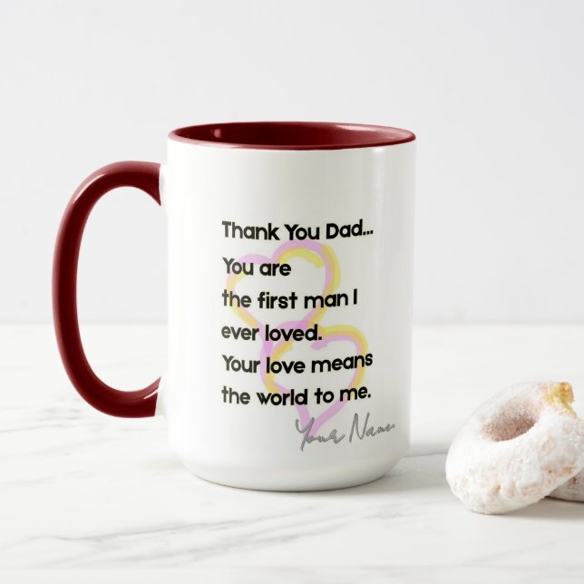 Taza Mug MD02 #GraciasPapá (Con donut)