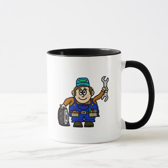 Taza Mug Mecánico Masculino (¡Personalizar!) (Derecha)
