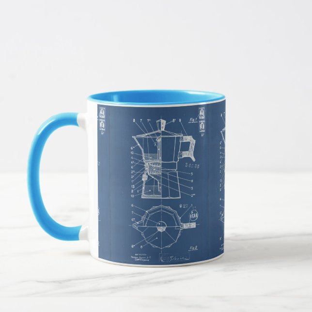 Taza Mug Moka cafetiere expresso bialetti blueprint (Izquierda)