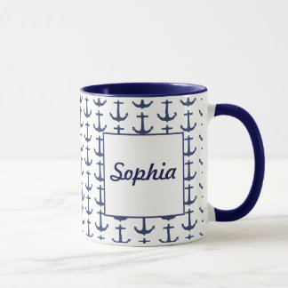 Taza Mug Nautical Theme Personalizada