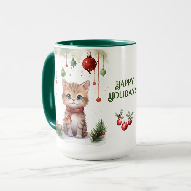 Taza Mug. Navidades de gato (Anverso izquierdo)