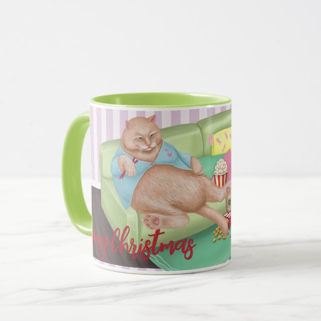 Taza Mug. Navidades de gato (Anverso izquierdo)