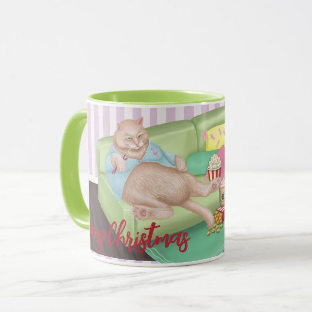 Taza Mug. Navidades de gato (Anverso izquierdo)