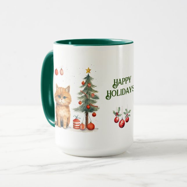 Taza Mug. Navidades de gato (Anverso izquierdo)